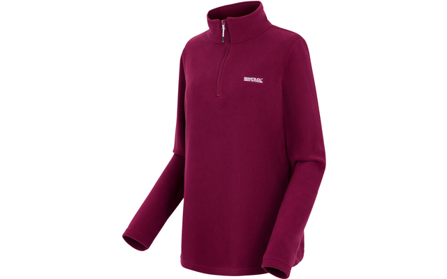 Roter Pullover mit halbem Reißverschluss und langem Arm