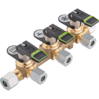 Blocco di distribuzione lungo GOK KSV-AB3 PS16bar RVS8 x 3xRVS8 x RVS8 ML+DL SV