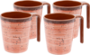 Bo-Camp Halo Tassen aus BPA-freiem Melamin 4er-Set 400 ml  Clay