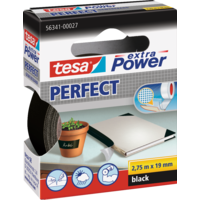 Tesa Extra Power Perfect Klebeband Gewebe 2,75 m Schwarz 19 mm