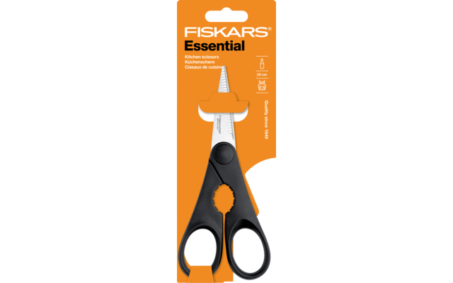 Fiskars Essential kitchen scissors with bottle opener 20 cm