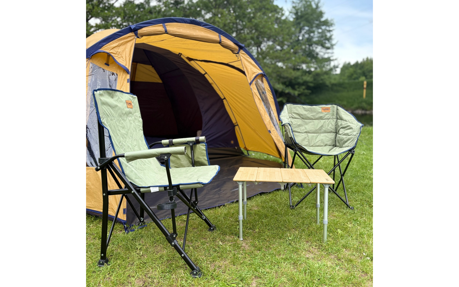 Produktbild Tambu Campingtisch h&ouml;henverstellbar aus recyceltem Polyester 1