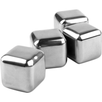 Metaltex reusable stainless steel ice cubes 4-piece