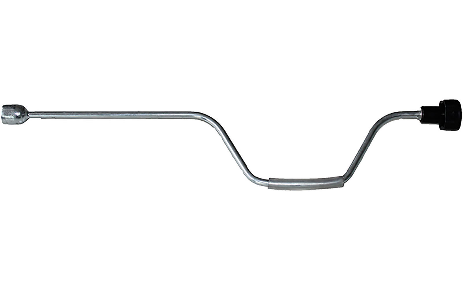 Metallstab mit gebogener Form und einem schwarzen Griff am Ende