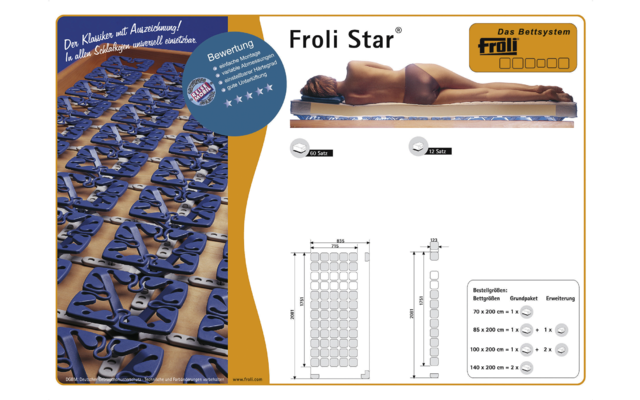 Froli Star Mobil Grundpaket Bettclipsystem 70/80 x 200 cm