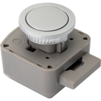 Confurn R-EVOLUTION Syst&egrave;me de fermeture Push Lock rond chrom&eacute; mat galvanis&eacute;