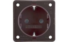 Berker Integro presa SCHUKO con protezione di contatto aumentata marrone opaco