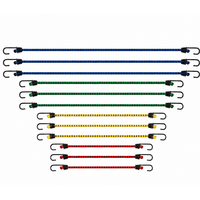 Berger TravelLock Gep&auml;ckband-Set elastisch 12-tlg. mit Stahlhaken 30 bis 80 cm