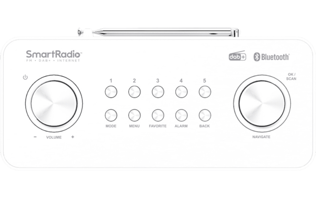 Kenwood CR-ST100S-W Smartradio mit DAB+ und Bluetooth Audiostreaming weiß