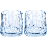 Koziol Superglass CLUB Nr. 2 Set van 2 250 ml transparent aquamarine