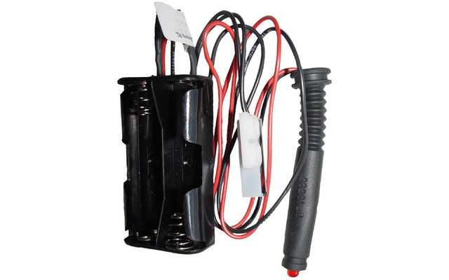 Battery holder with cable and LED