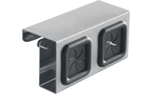 180475 - Metaltex: doppio portasciugamani da appendere alle ante degli armadi