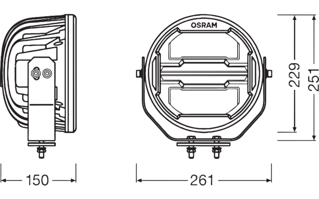 Osram LEDriving ROUND Scheinwerfer MX260-CB