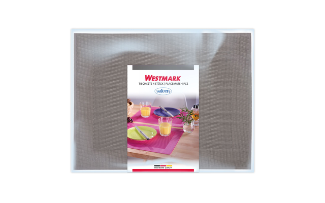 Westmark Home Tischsets  4 Stück  42 x 32 cm taupe dunkel
