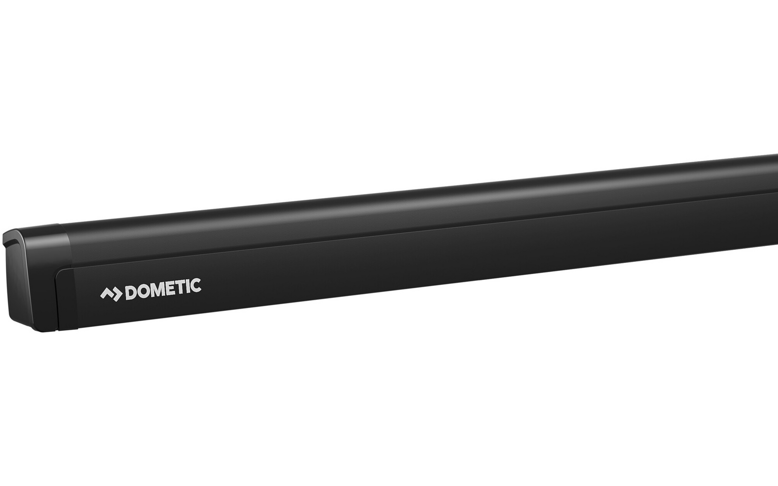 Barre de son noire Dometic au design simple sur fond blanc