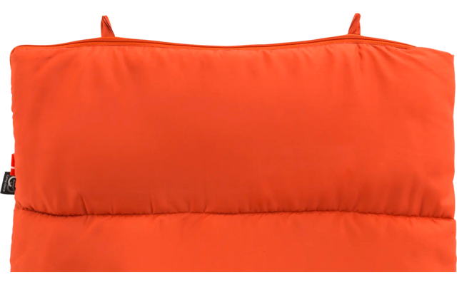 Oranger gepolsterter Kissenrücken mit zwei Schlaufen oben