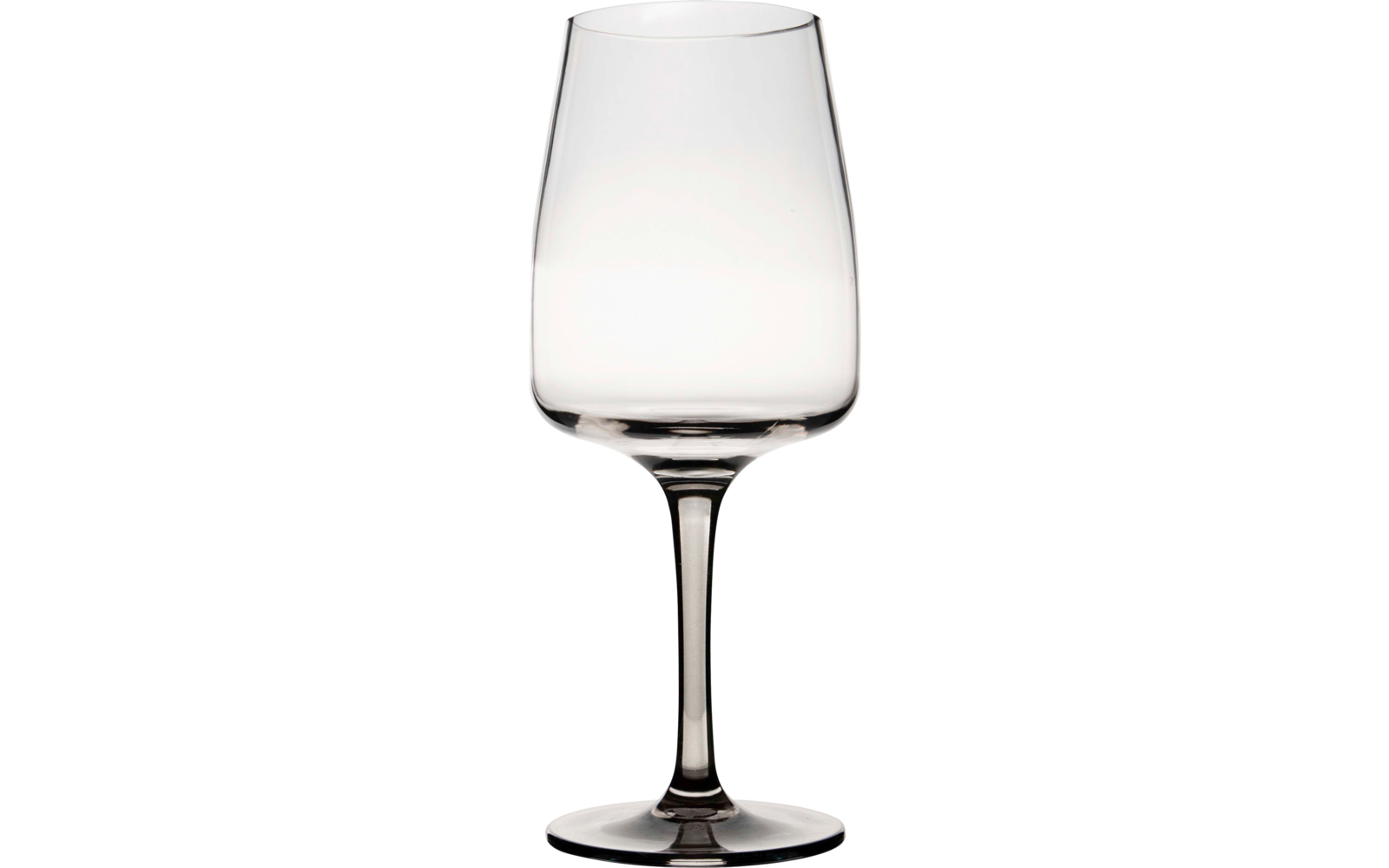 Verre à vin vide en verre transparent