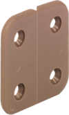 H&auml;fele Gelenkloses Scharnier 40 x 40 mm braun 