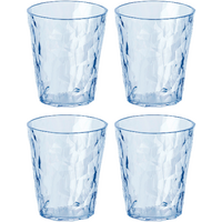 Koziol Superglass CLUB N&ordm; 1 Set de 4 250 ml transparente aguamarina