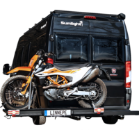 Linnepe SlidePort Lastentr&auml;ger f&uuml;r Fiat Ducato ab 07/2006  f&uuml;r 1 Roller oder 1 Motorrad Black Edition kurzer &Uuml;berhang 1000 mm