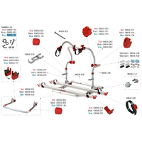 Fiamma montagekit geschikt voor Carry Bike Pro C - kleur blauw Fiamma onderdeelnummer 98656-167