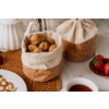 Nuts Innovations Sac à pain Corbeille à fruits en liège avec cordelette Large