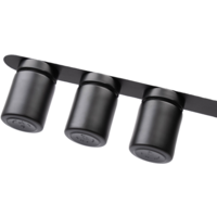 Silwy Magnet-Feinkostgläser ALL BLACK 192 ml inkl. Leiste BLACK