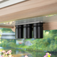 Silwy Magnet-Feinkostgl&auml;ser ALL BLACK 192 ml inkl. Leiste BLACK
