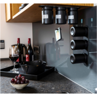 silwy® Magnet-Feinkostgläser ALL BLACK 192 ml inkl. Leiste BLACK