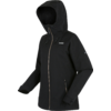 Schwarze Jacke mit Kapuze und Reißverschluss
