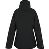 Schwarze Jacke von hinten mit Kapuze