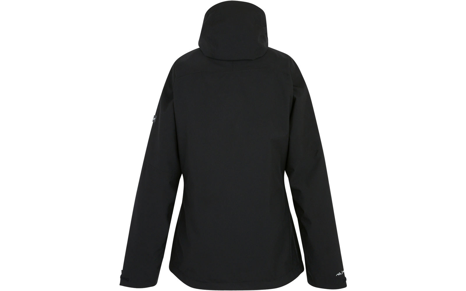 Schwarze Jacke von hinten mit Kapuze