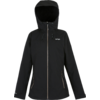 Schwarze Damenjacke mit Kapuze und Reißverschluss