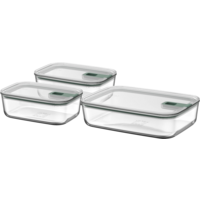 Mepal EasyClip verre Set de 3 bo&icirc;tes de conservation 2 x 1000 ml & 1 x 2250 ml