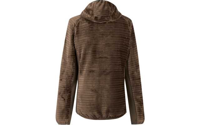Brauner Kapuzenpullover aus weichem Material, Rückansicht