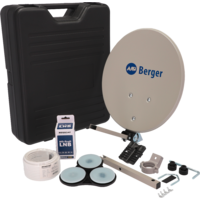 Berger Mobile Sat-Anlage Komplettset Single-LNB im Campingkoffer