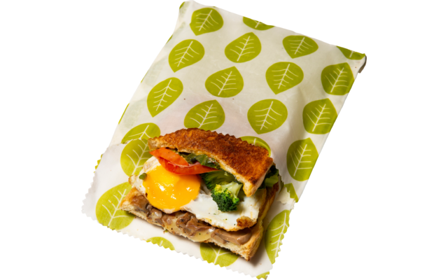Nuts Innovations Sandwich en Snack Zakje Vegan Set van 2 Groene Bladeren