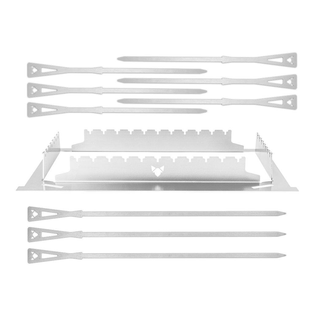 Brochettes de barbecue, brochettes longues en acier inoxydable de 37 cm(10  sets)