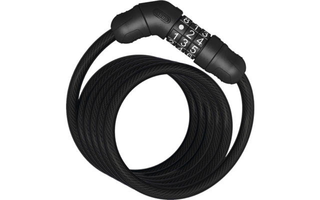 Abus 4508C/150 black spiral cable lock 150 cm