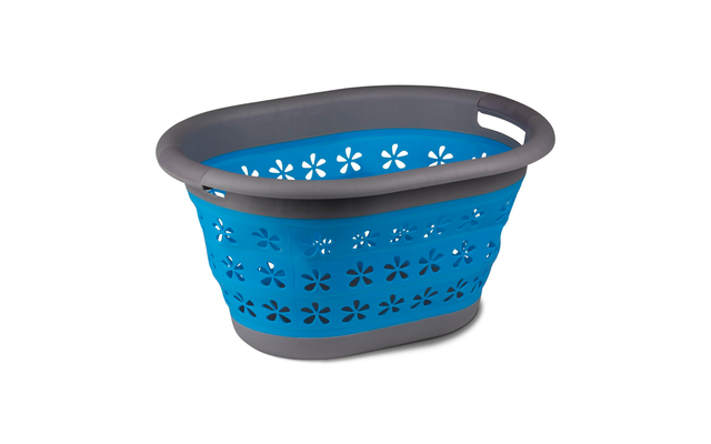 Kampa Collapsible Laundry Basket Panier à linge pliable avec poignées bleu