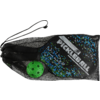 Schwarze Pickleball-Tasche mit grünem Ball und mehreren Schlägern