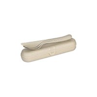 Koziol Besteck Etui + Besteckset KLIKK READY 2er-Set Nature Desert Sand      