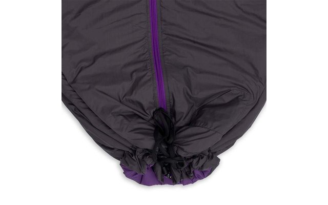 Bergstop Cozybag Comfort Multifunktionsschlafsack mit Ärmeln grau lila M 220 cm 