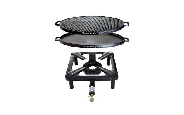 All Grill stool cooker set large with cast iron grill plate 55 cm without ignition fuse