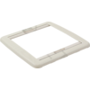 Beige quadratischer Kunststoffrahmen mit durchsichtiger Mitte