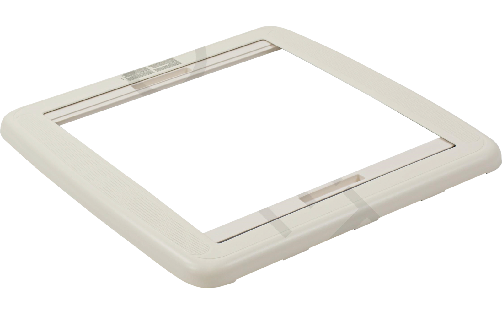 Beige quadratischer Kunststoffrahmen mit durchsichtiger Mitte