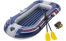 Bestway Hydro Force Treck X1 Schlauchboot Set 4 teilig für 2 Personen mit 2 Paddeln 228 x 121 x 32 cm