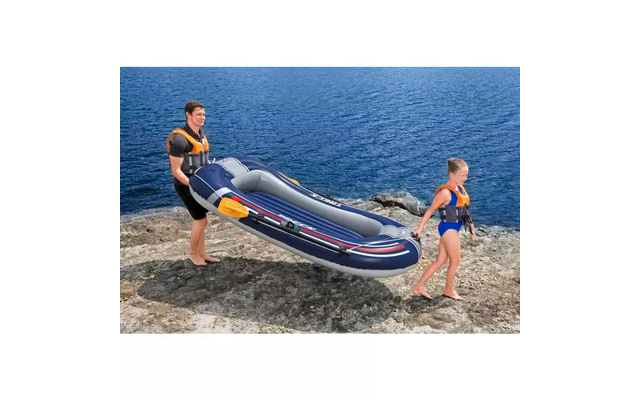 Bestway Hydro Force Treck X1 inflatable boat set 4 parts for 2 people with 2 paddles 228 x 121 x 32 cm