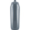Grijze drinkfles met schroefdop op witte achtergrond