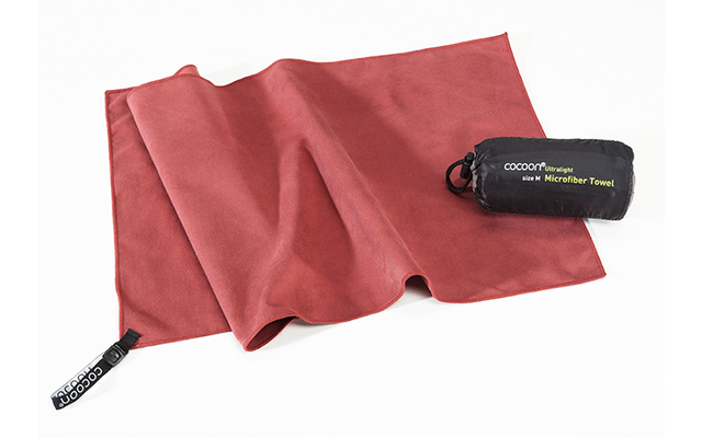 Asciugamano in microfibra Cocoon Ultralight rosso marsala S
